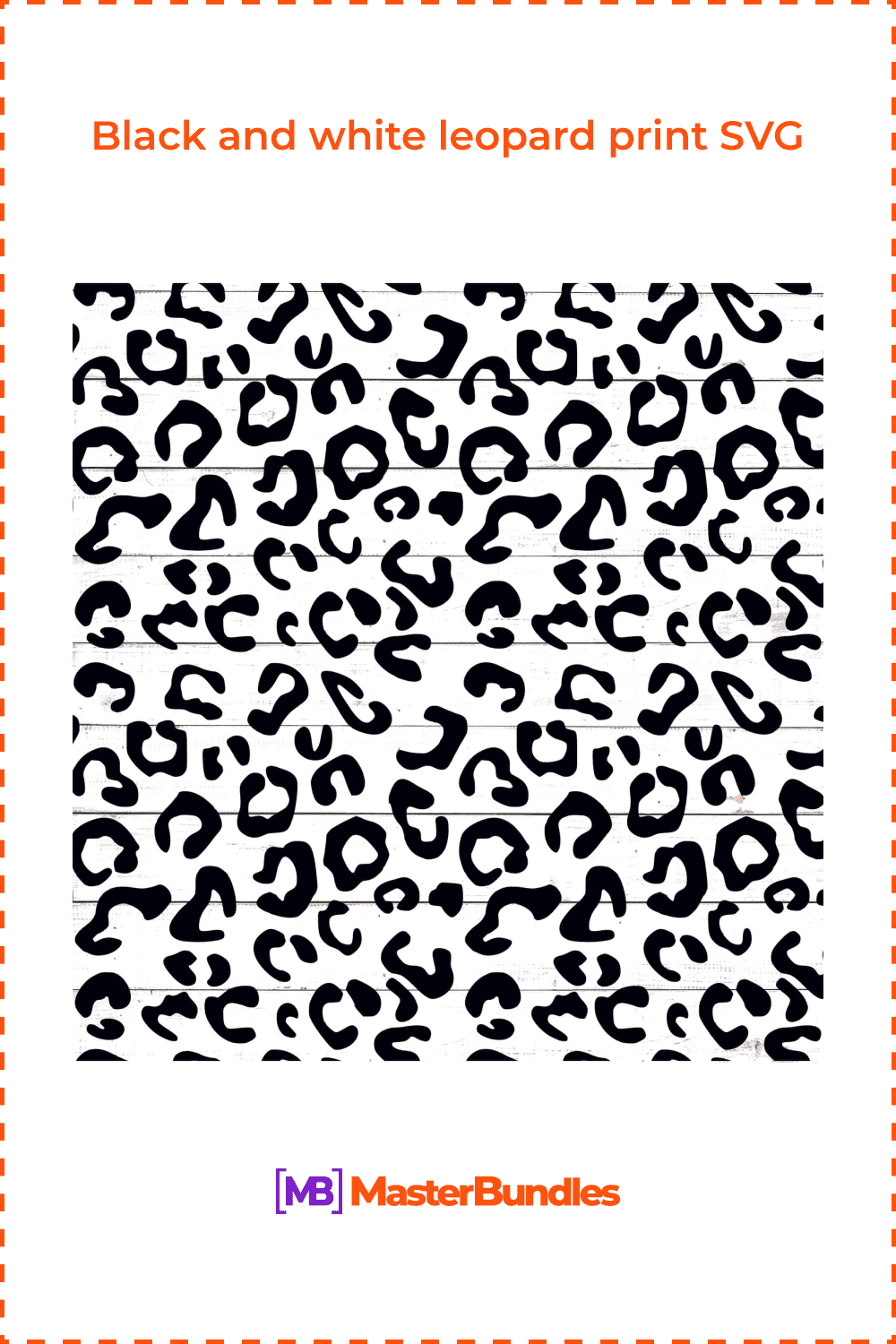 Black and white leopard print SVG.