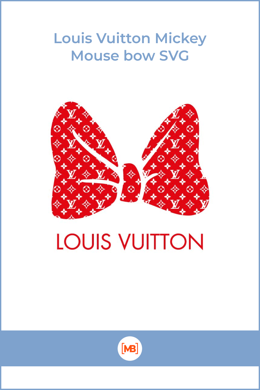 Louis Vuitton Mickey Mouse bow SVG.