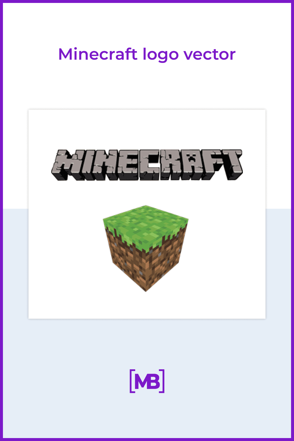 Minecraft logo vector.