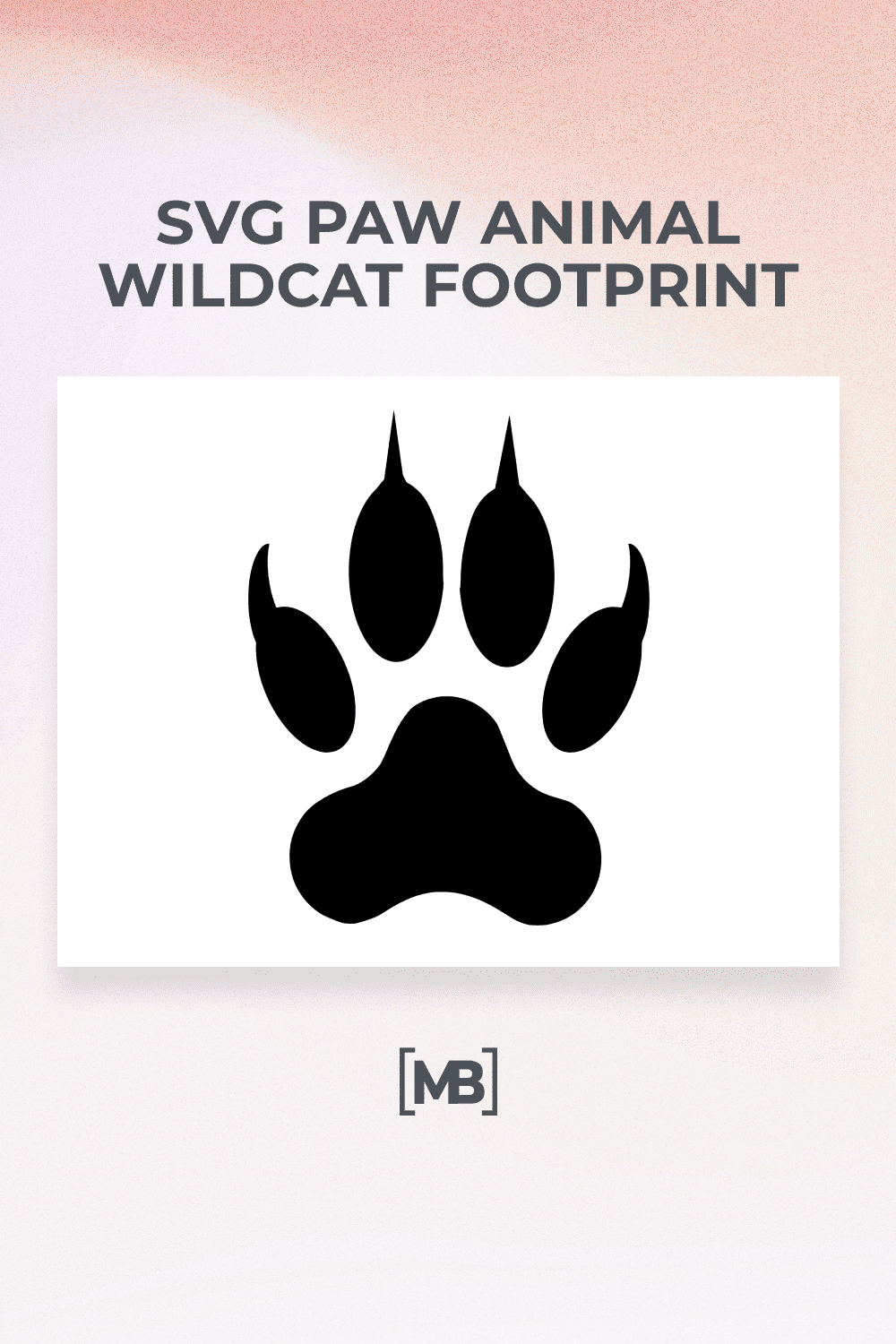 SVG paw animal wildcat footprint.