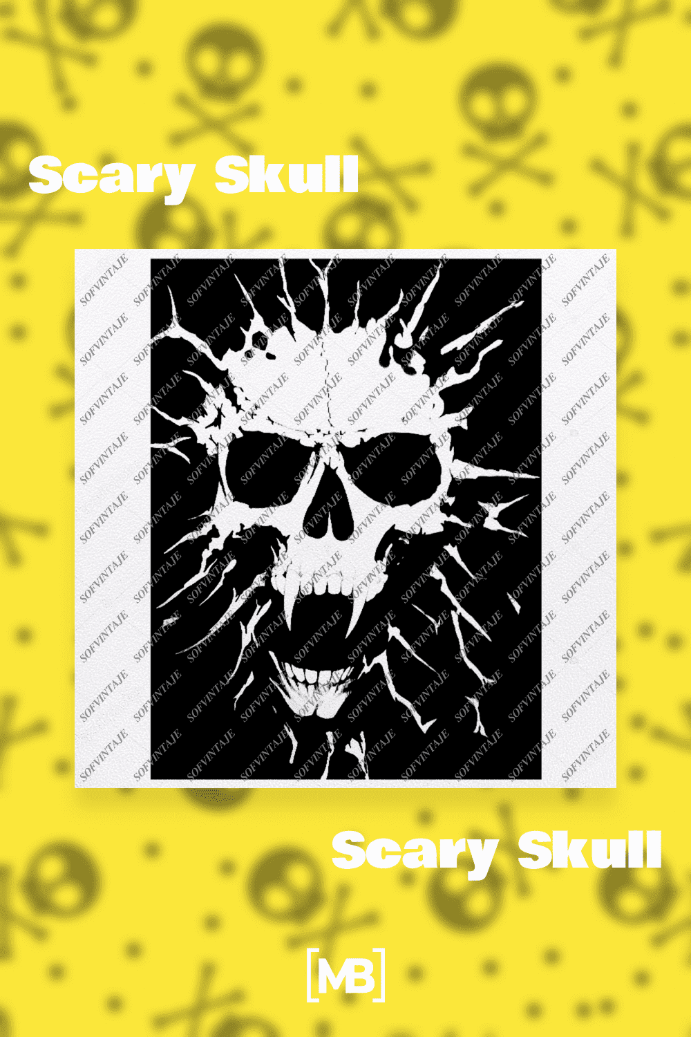 Scary Skull Svg Design.
