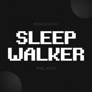 Sleepwalker Pixel Font Example.