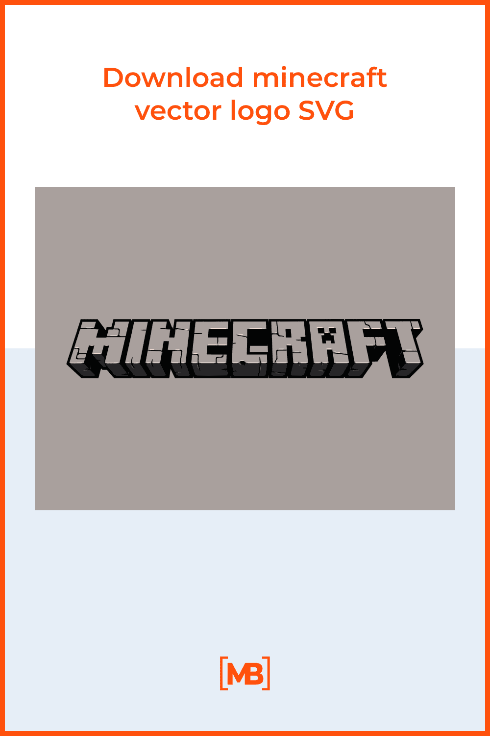 Download minecraft vector logo SVG.