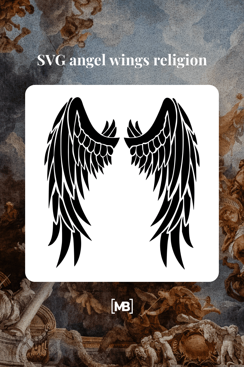 Image of angel wings in black.