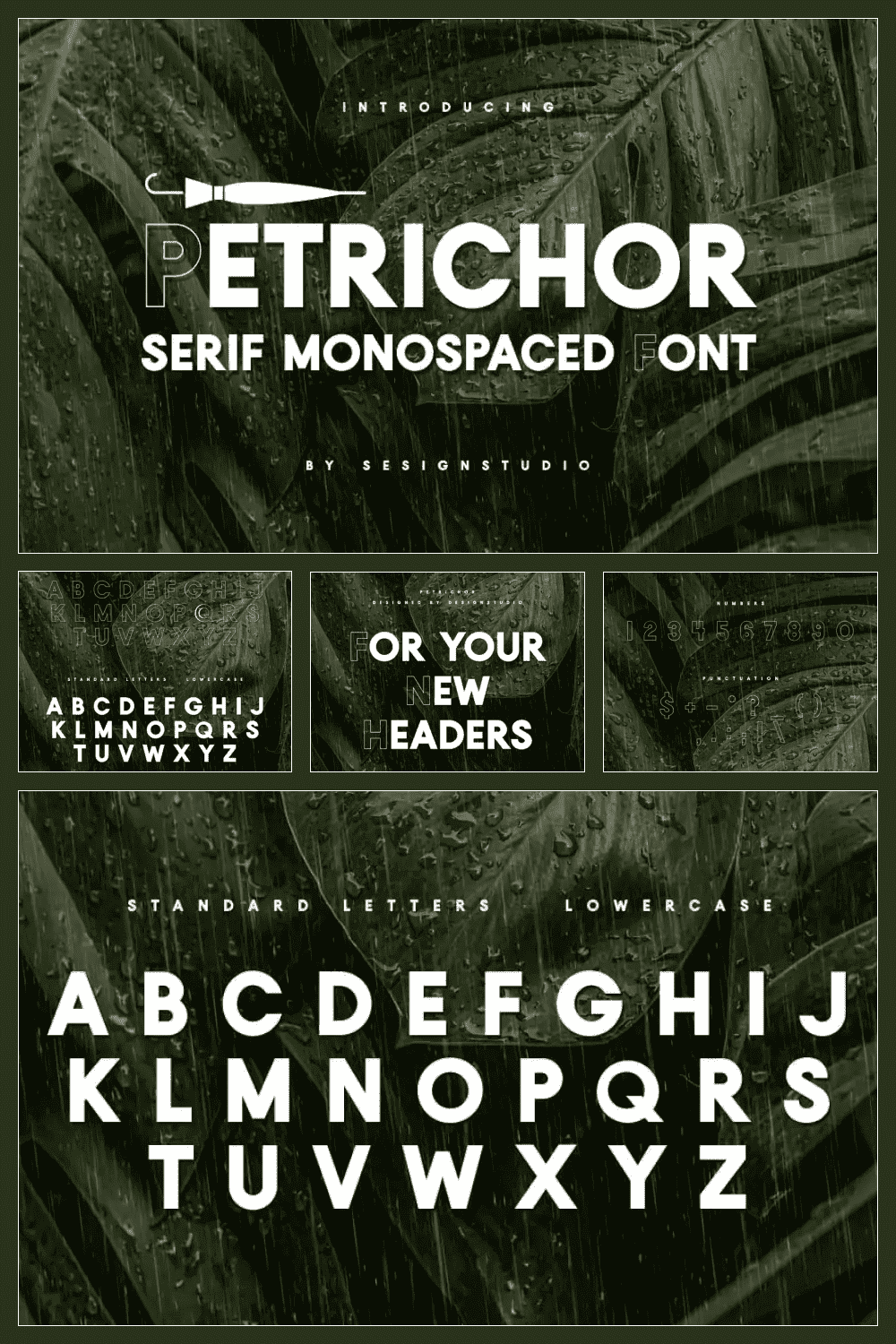 Petrichor Sans Serif Outline Font.