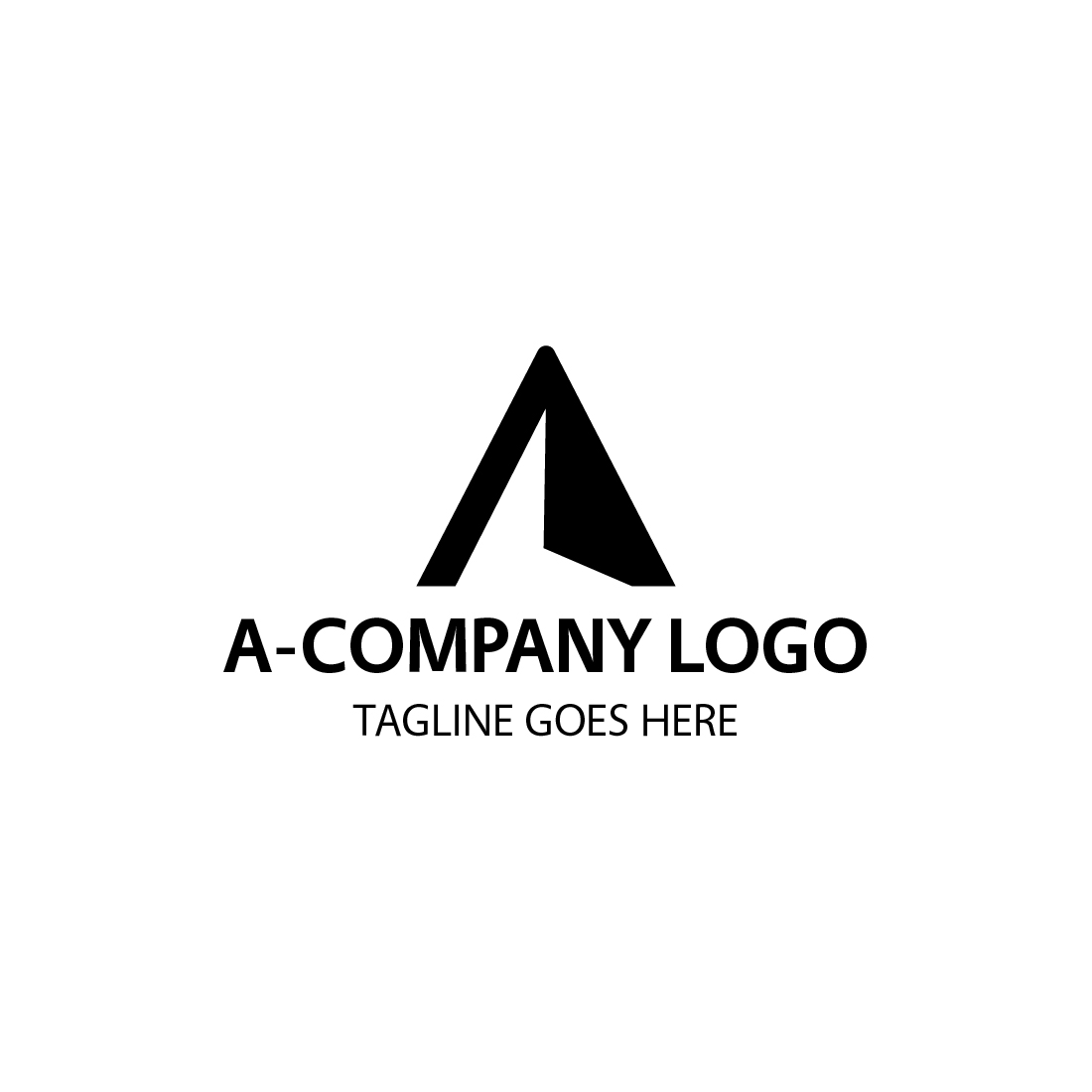 A Letter Logo  Template cover.