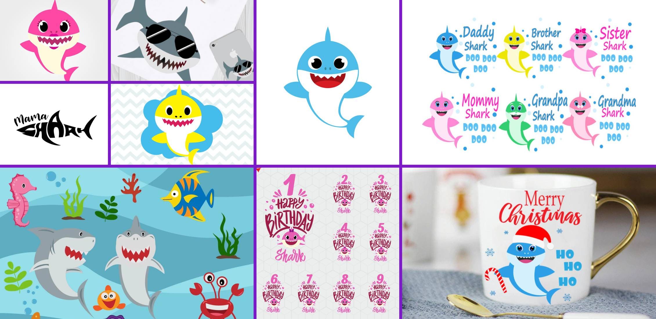 Baby Shark SVG Images Example.