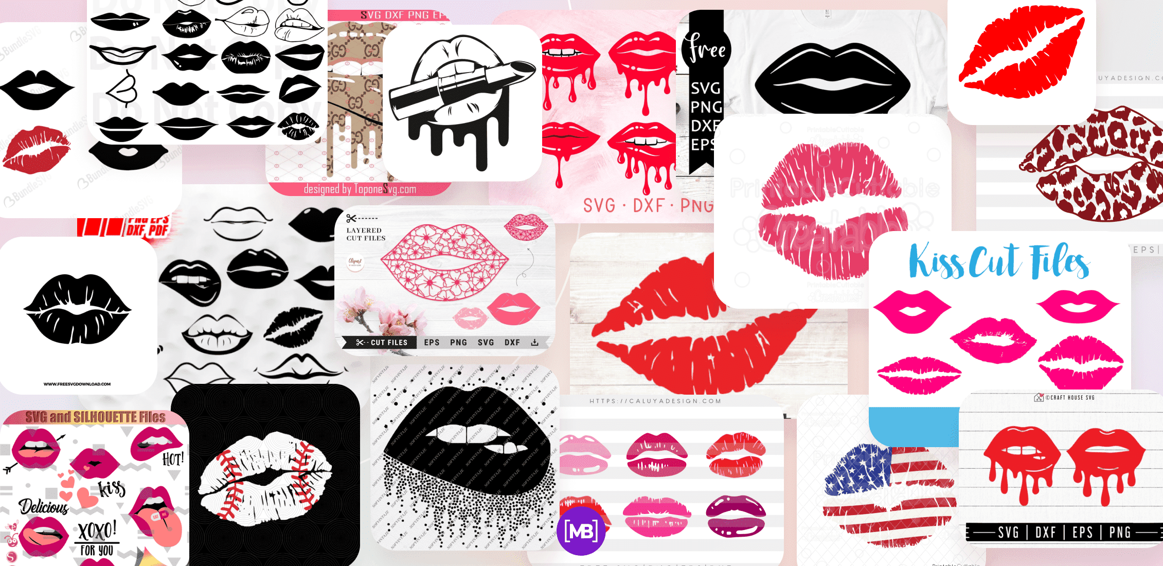 Lips SVG Images Example.