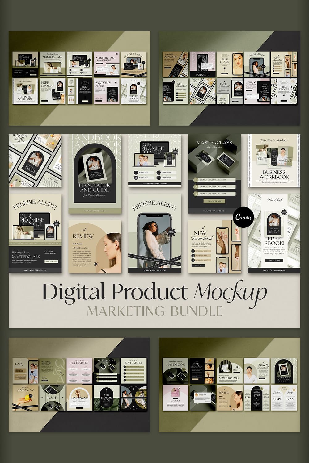 Pinterest - Digital Product Social Media Mockups.