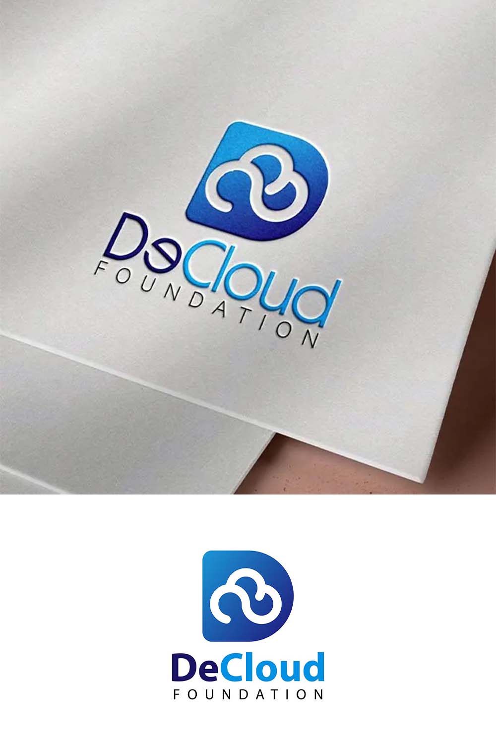 DeCloud Logo Design pinterest image.