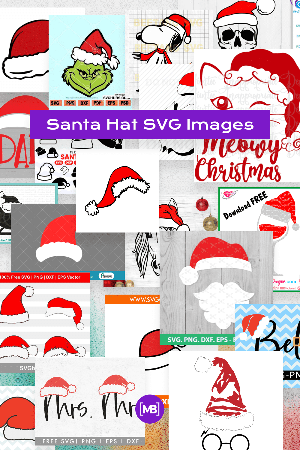 Santa Hat SVG Images Pinterest.