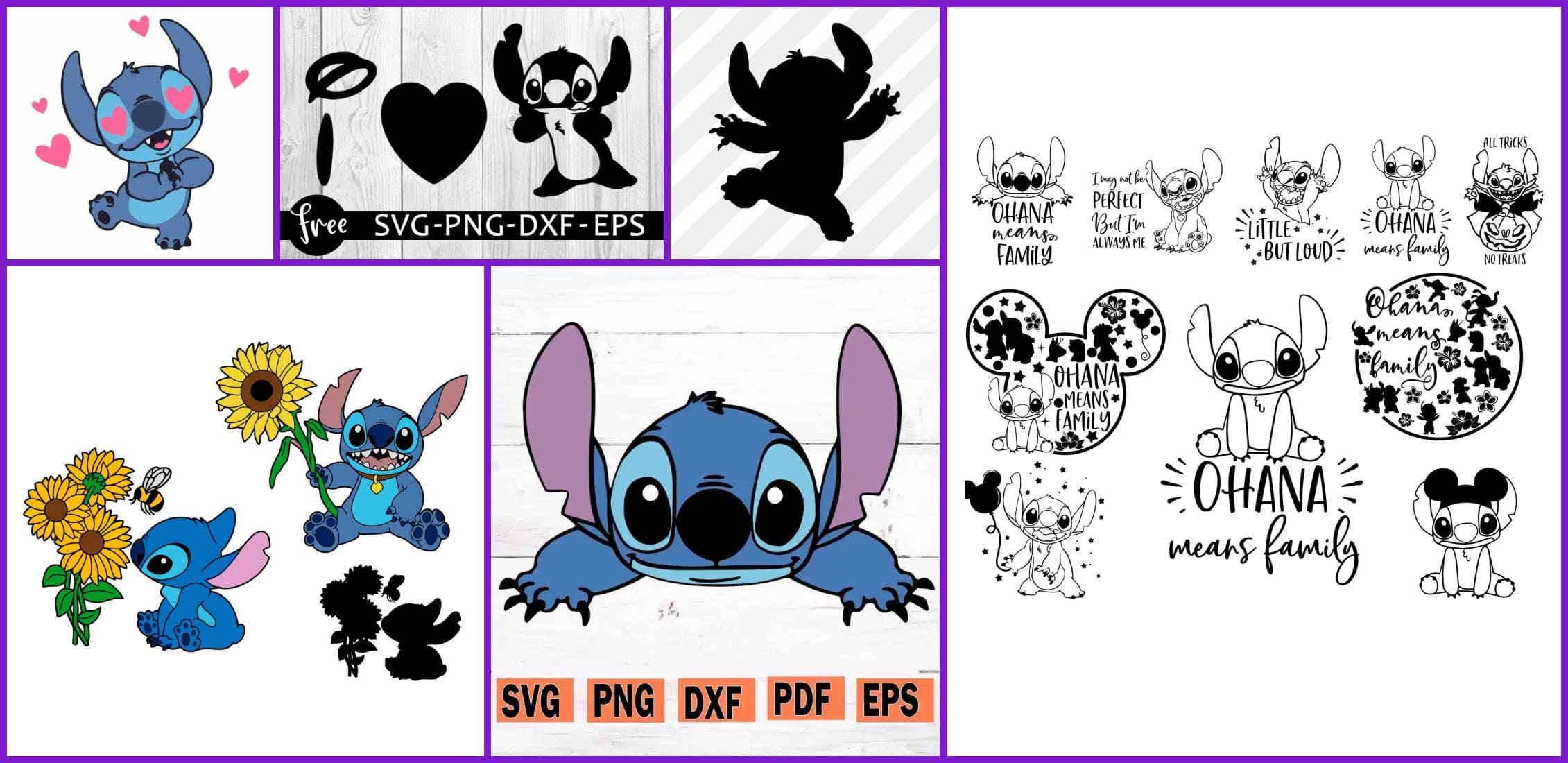 Stitch Mashup Disney Character SVG Tumbler Template Digital Download