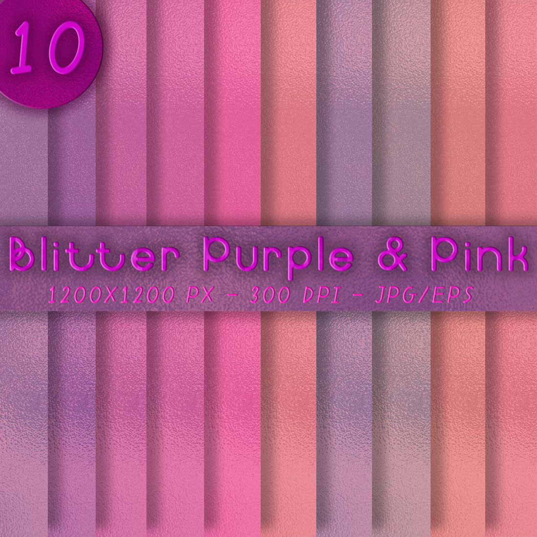 Glitter Purple and Pink Textures facebook image.