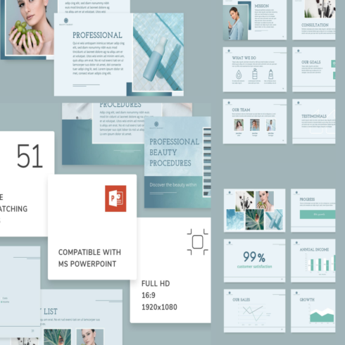 Beauty Market PowerPoint Presentation Template – MasterBundles