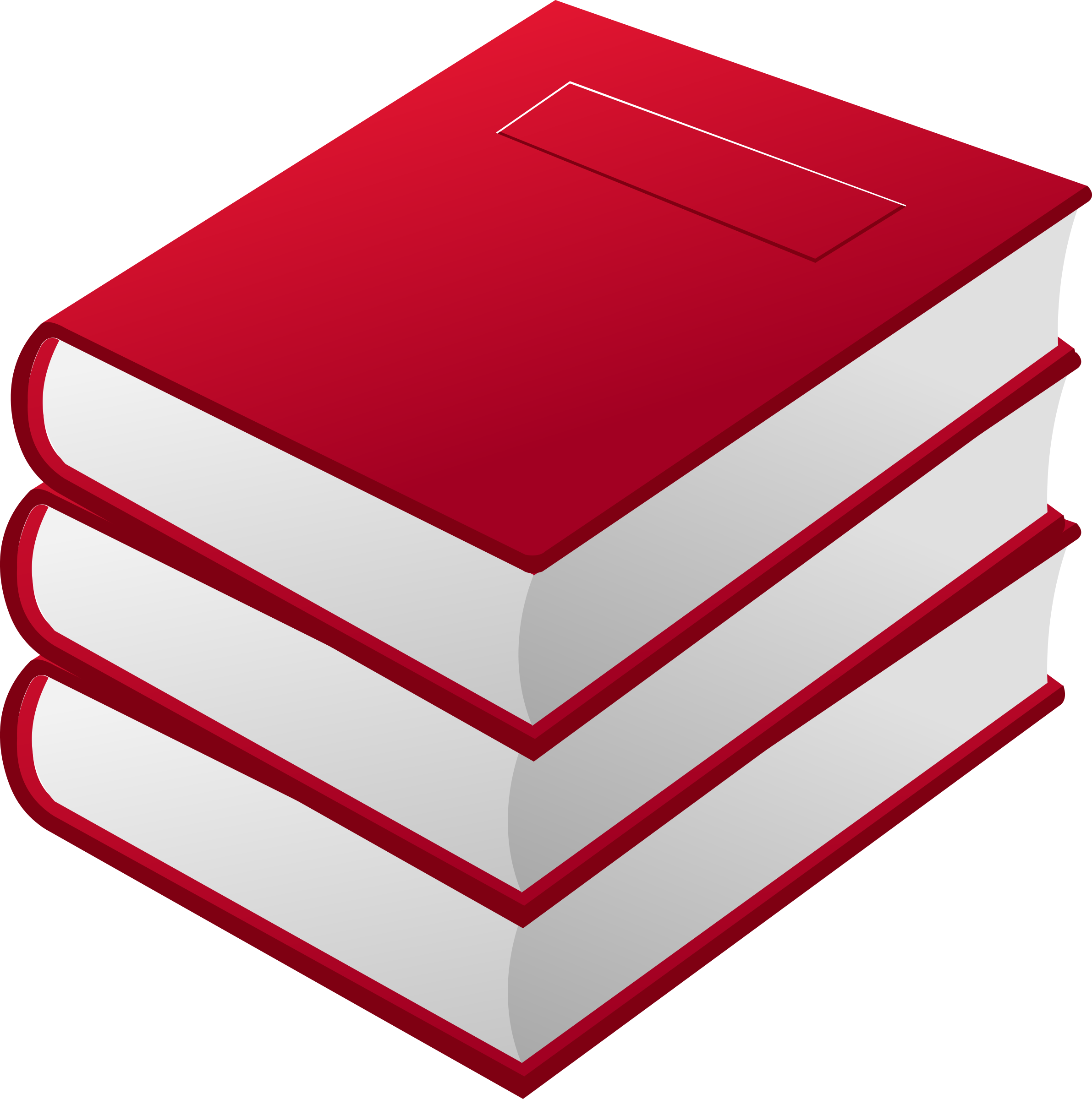 Image of red books in minimalistic style.