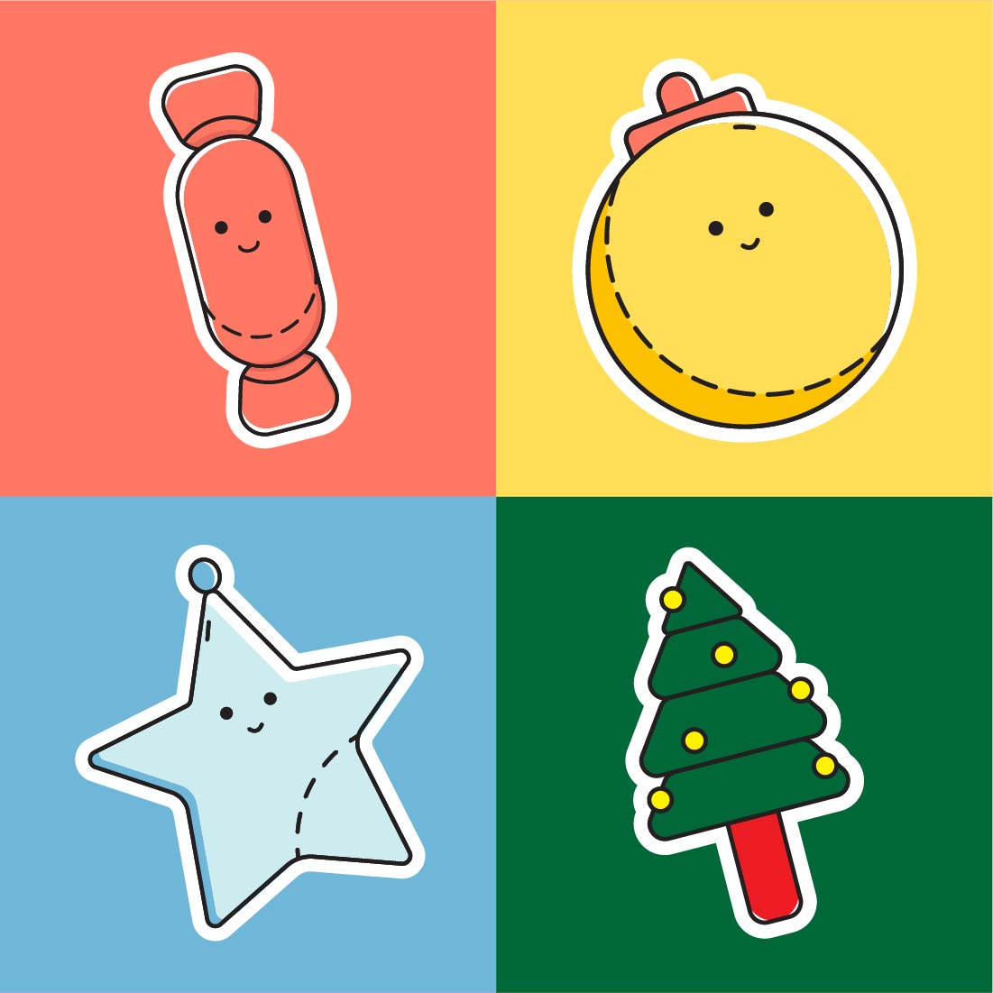 christmas sticker preview image.