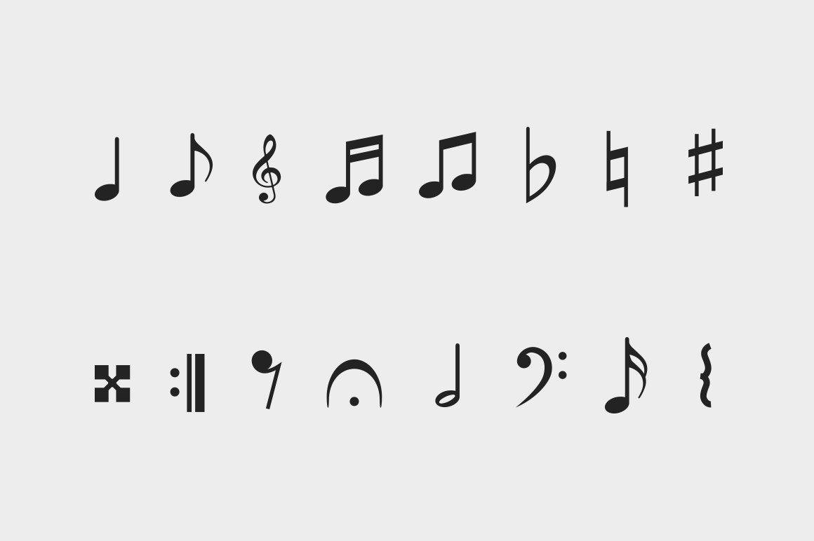 Nice collection of the musical notes.