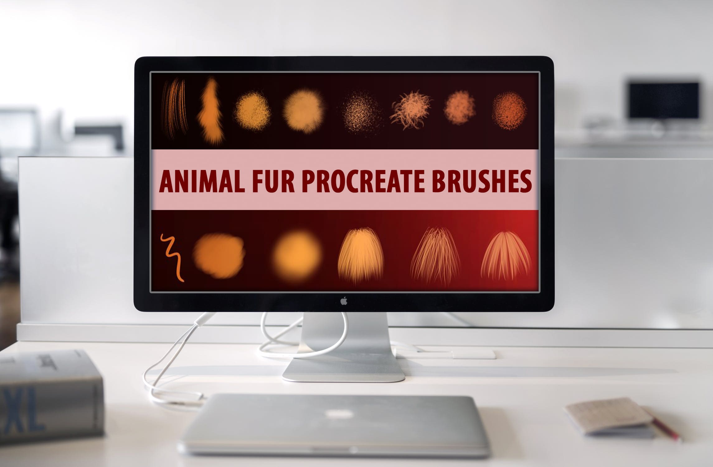 Desktop option of the Animal Fur Procreate Brushes.