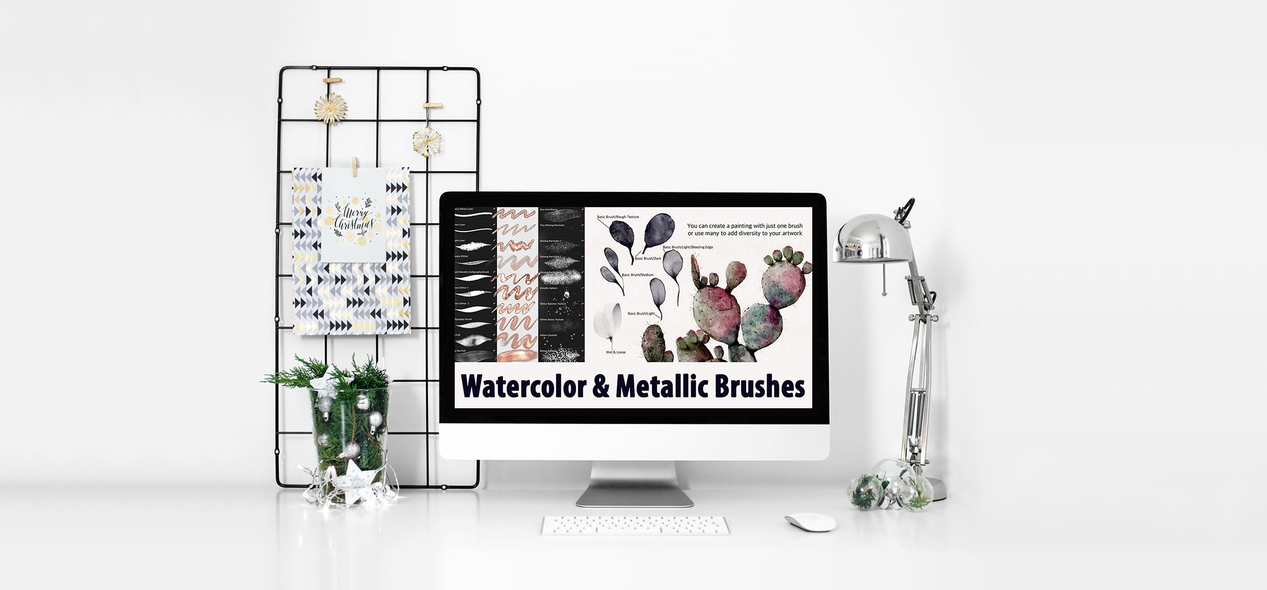 Desktop option of the Watercolor & Metallic Brushes.