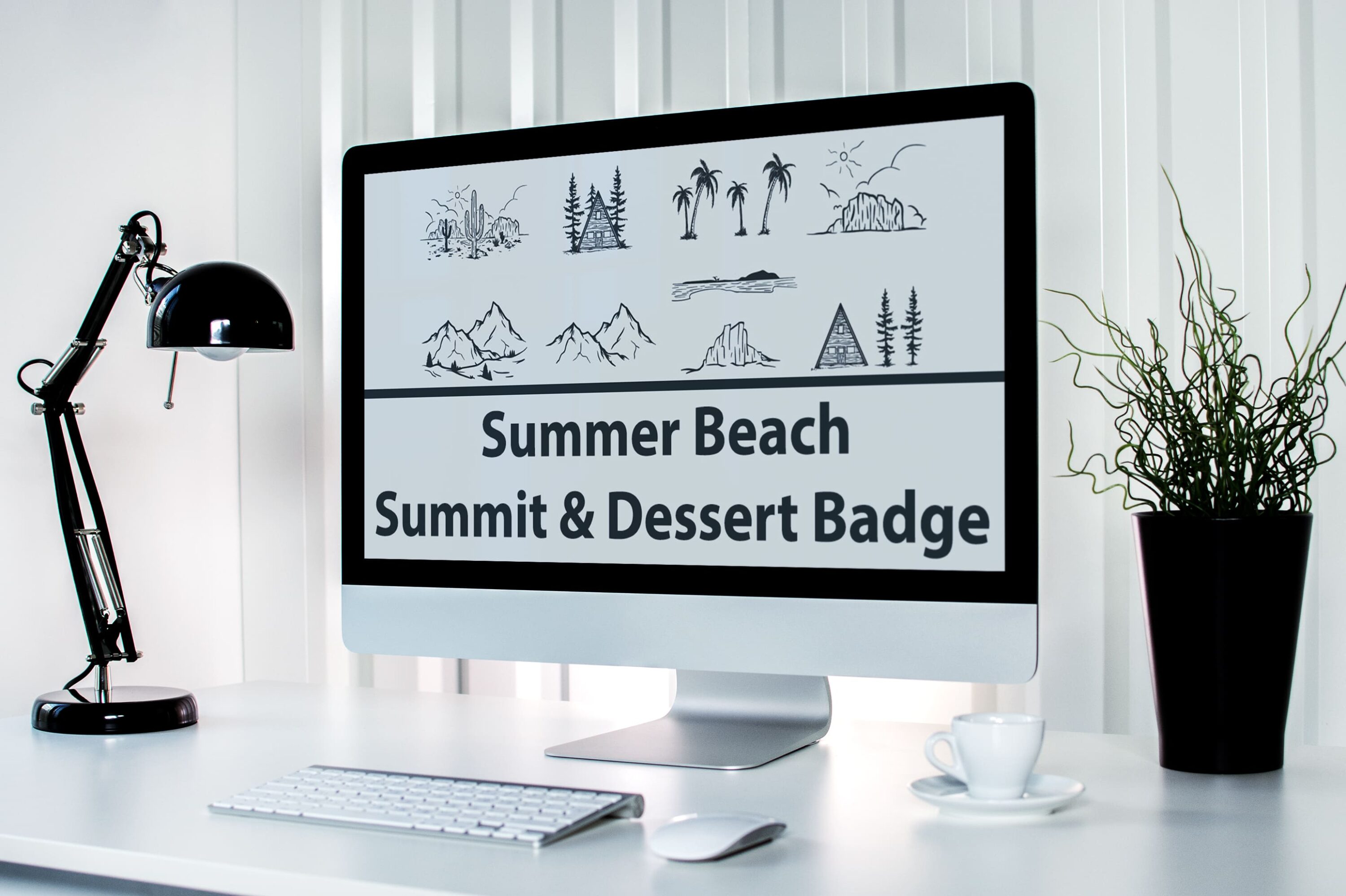 Desktop option of the Summer Beach, Summit & Dessert Badge.