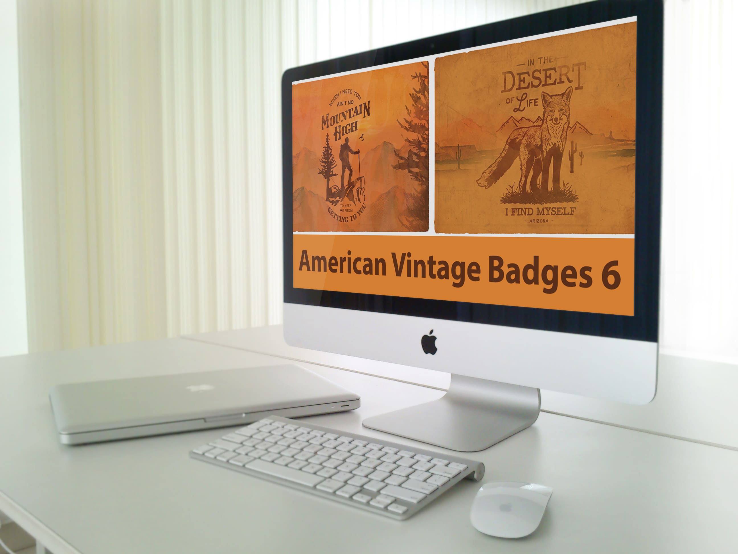 Desktop option of the American Vintage Badges 6.