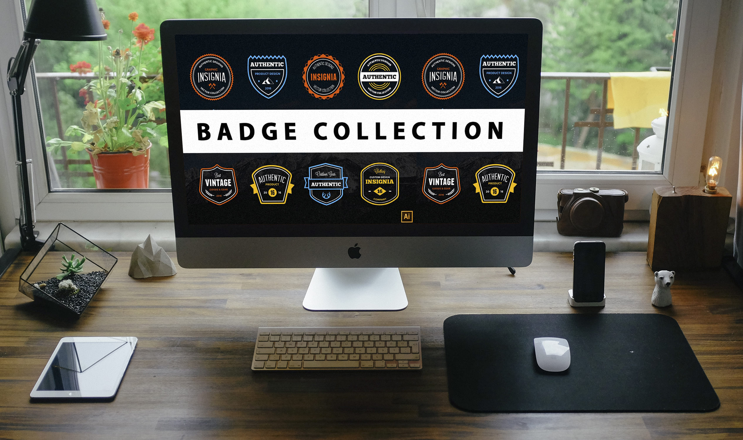 Desktop option of the Badge Collection.