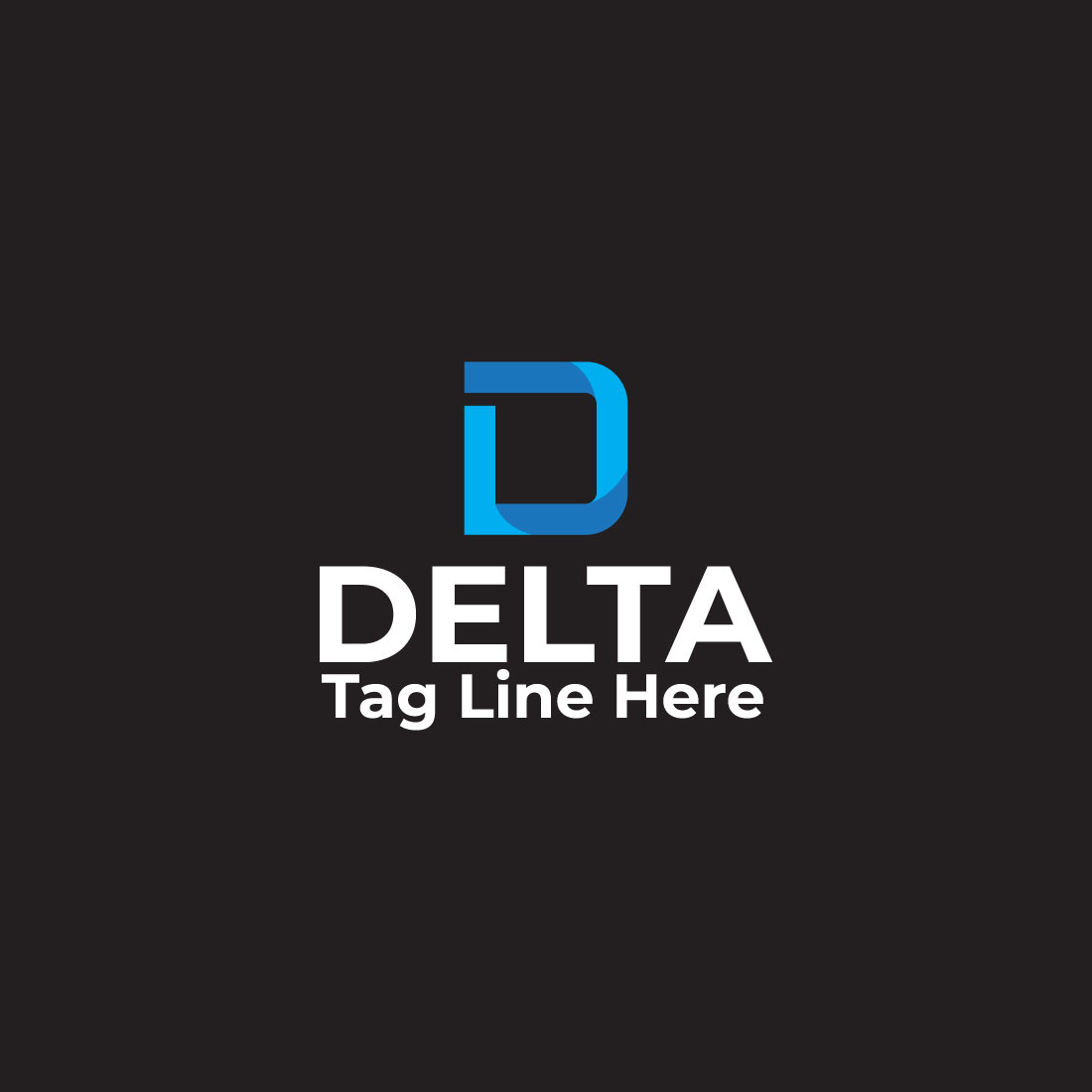D Letter Logo Design Template cover image.
