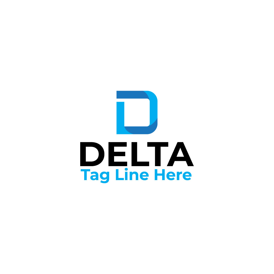 D Letter Logo Design Template main cover.