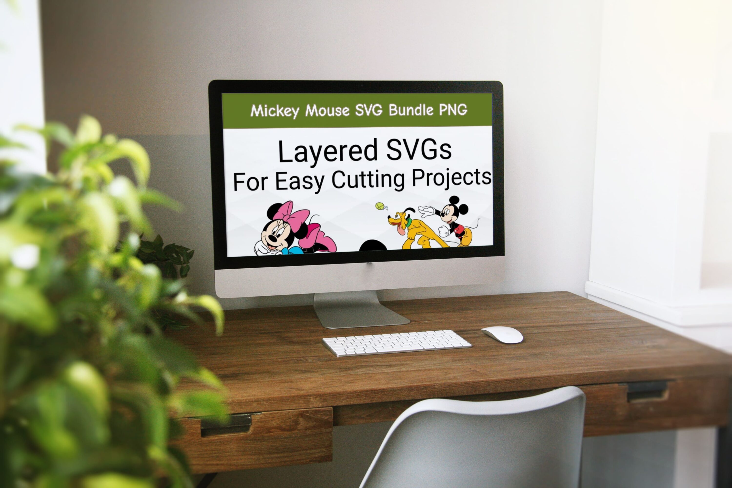 Desktop option of the Mickey Mouse SVG Bundle PNG.