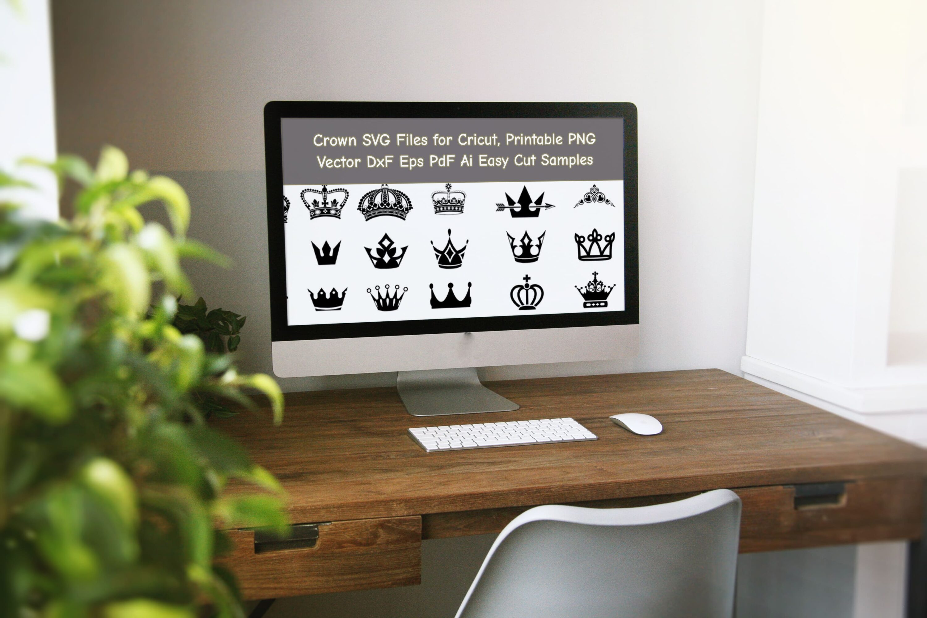 Desktop option of the Crown SVG Files For Cricut.