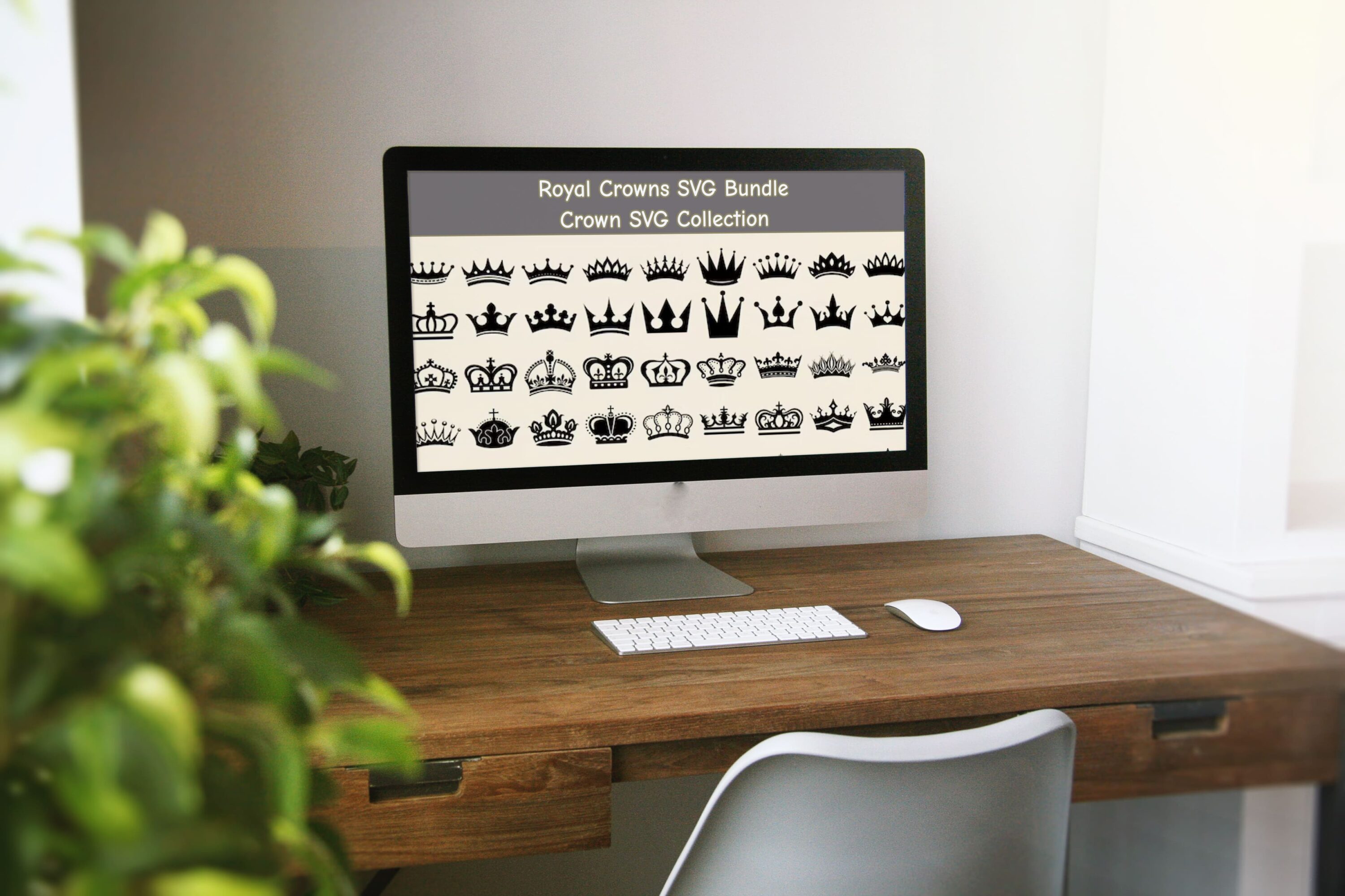 Desktop option of the Crown SVG Collection.