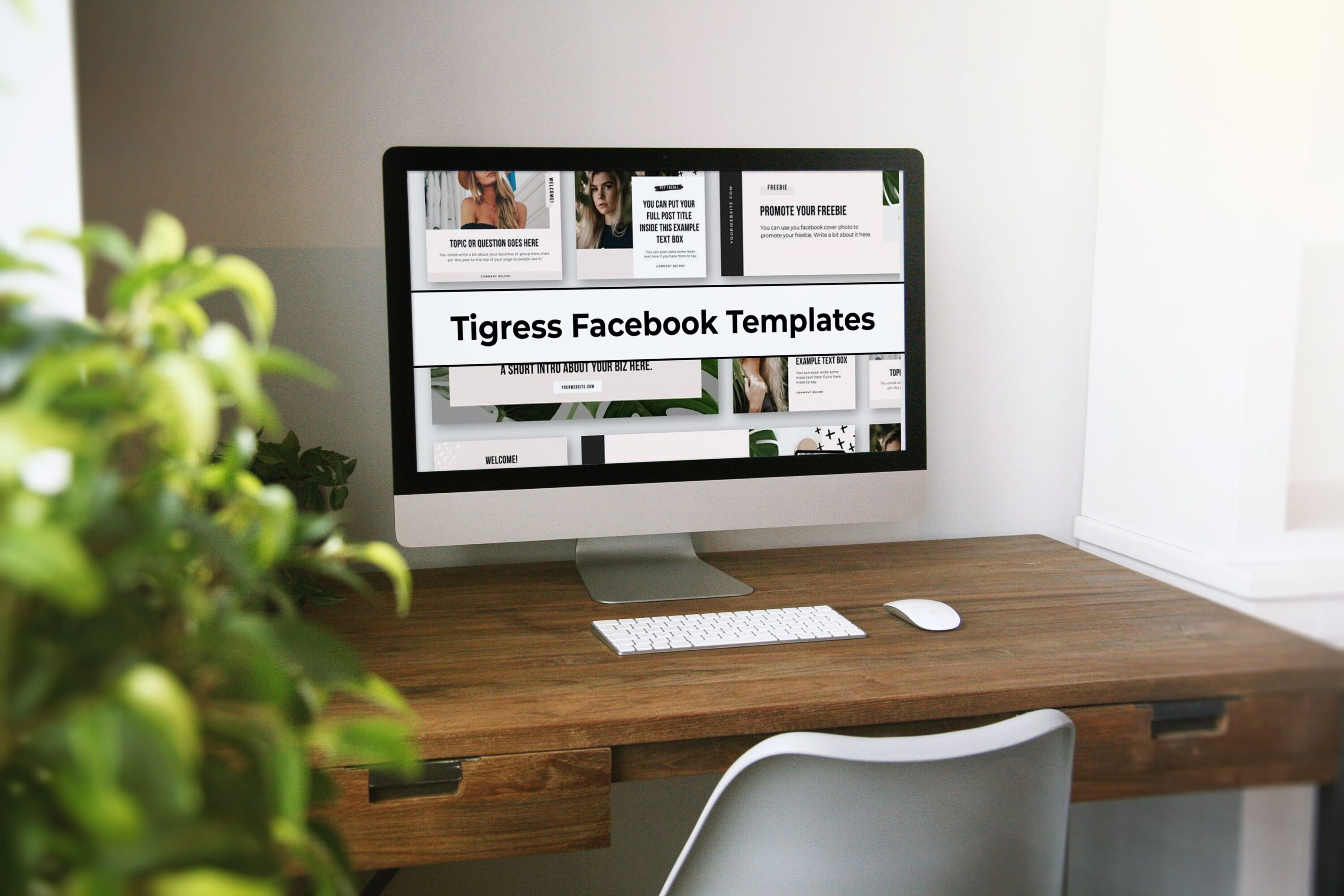 Desktop option of the Tigress Facebook Templates.