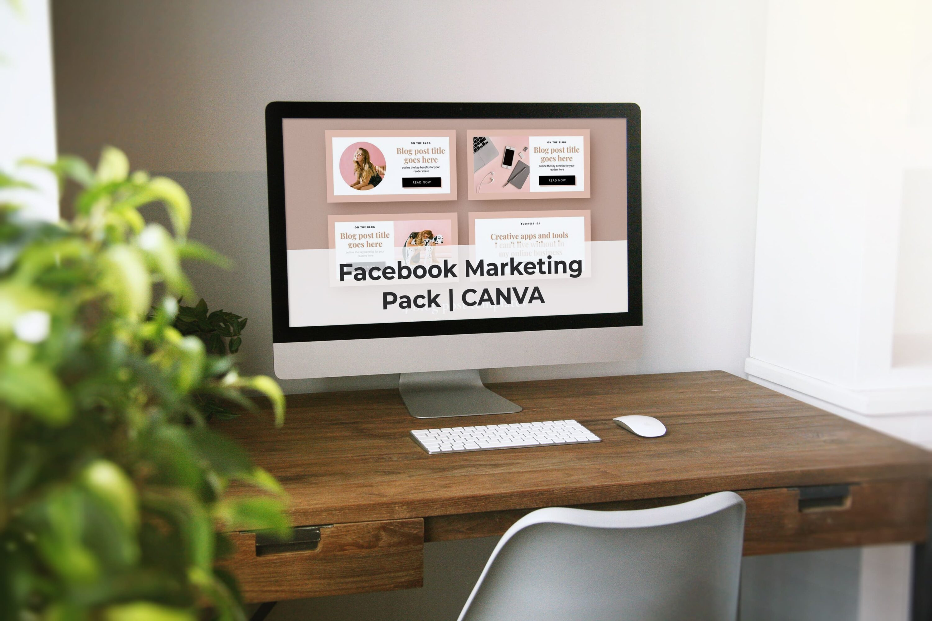 Desktop option of the Facebook Marketing Pack | CANVA.