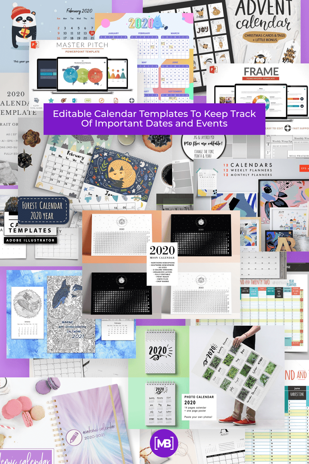 Calendar templates for Pinterest.