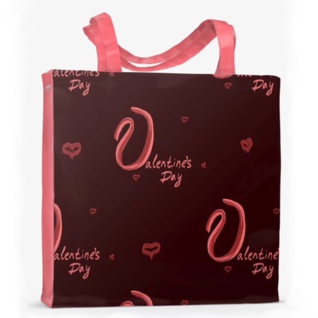 Eco bag with hearts.