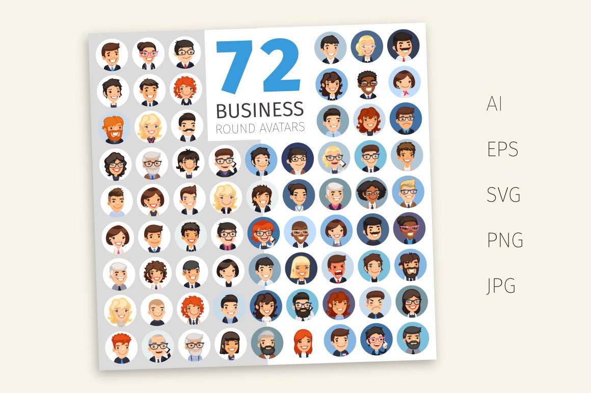 Collection includes 72 avatars.