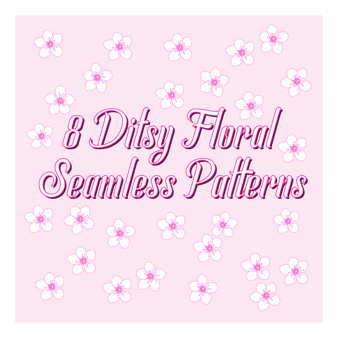 Set of high-quality patterns with flowers.
