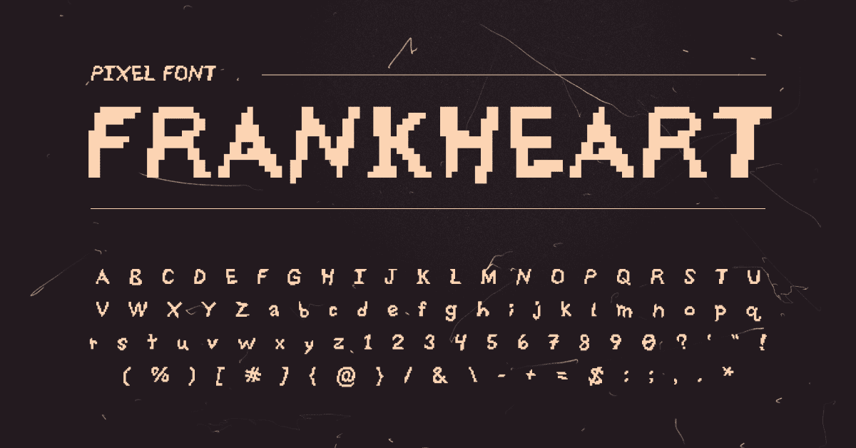 Frankheart Pixel Font for Facebook.