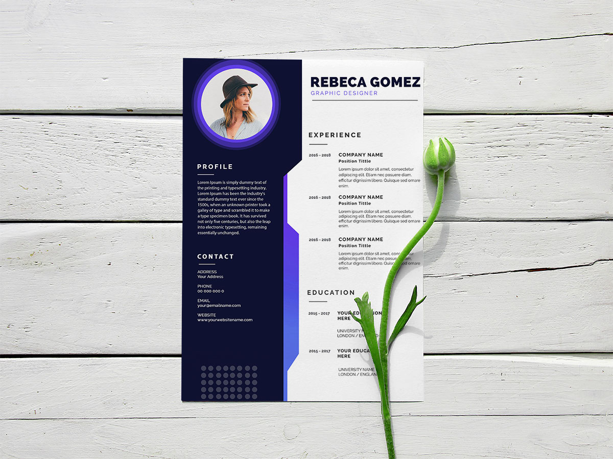 free a4 flyer with flower mockup psd 2
