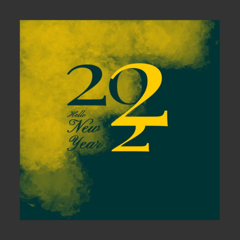 happy new year 2022 social media post with yellow smoke 2 2