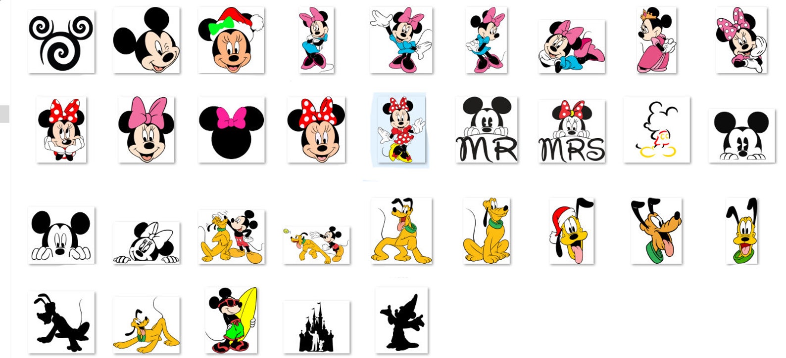 All characters of Mickey Mouse cartoon.
