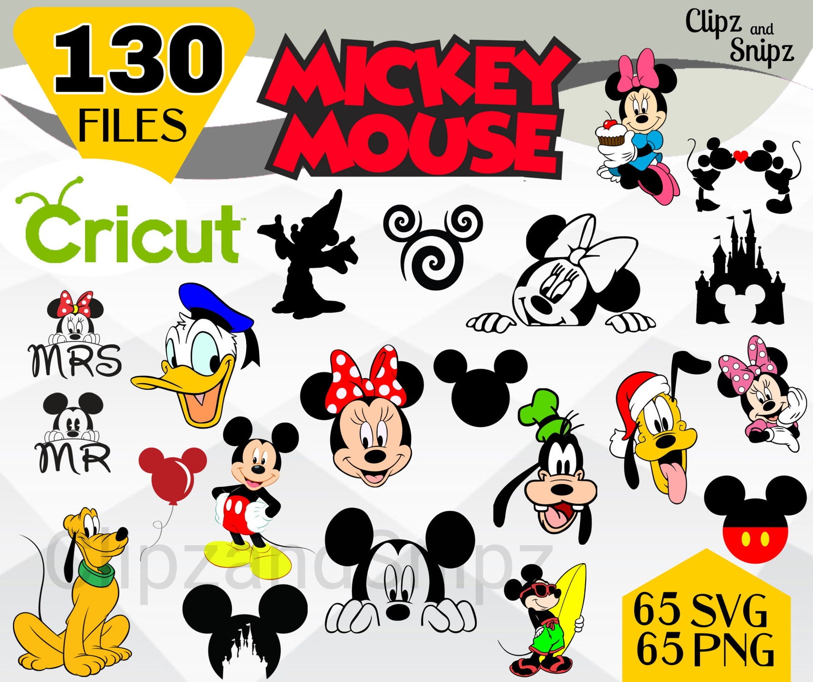 Big files with Mickey Mouse illustrations.