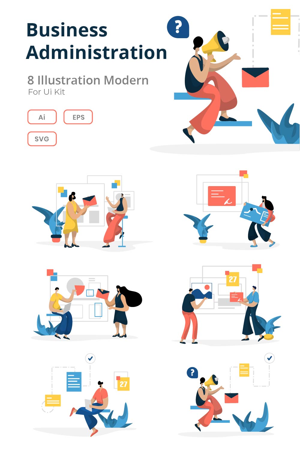 So modern and cool illustrations.