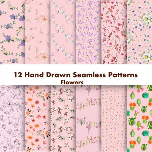 2 Seamless Watercolor Patterns and Illustrations