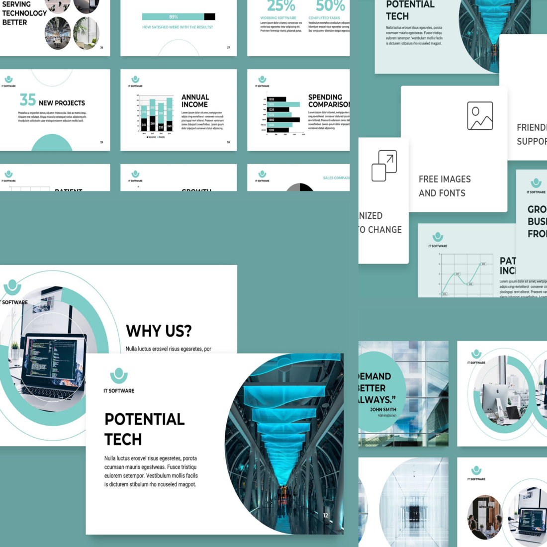 it software powerpoint presentation template cover image.