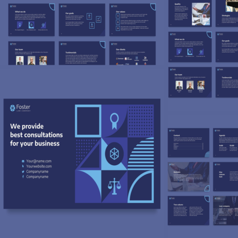 Law Company PowerPoint Presentation Template – MasterBundles
