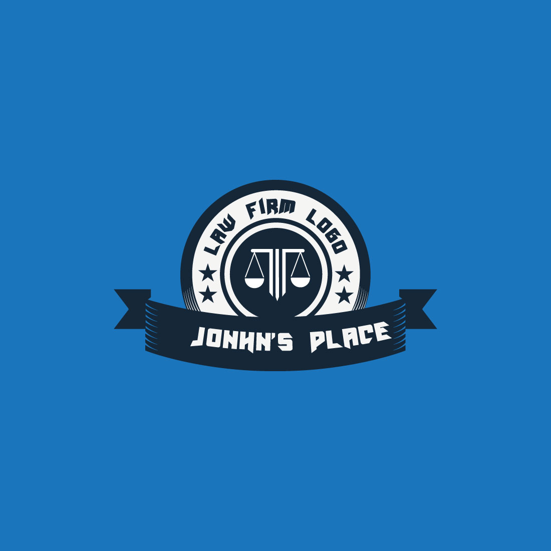 Law Firm Logo Design Template preview image.