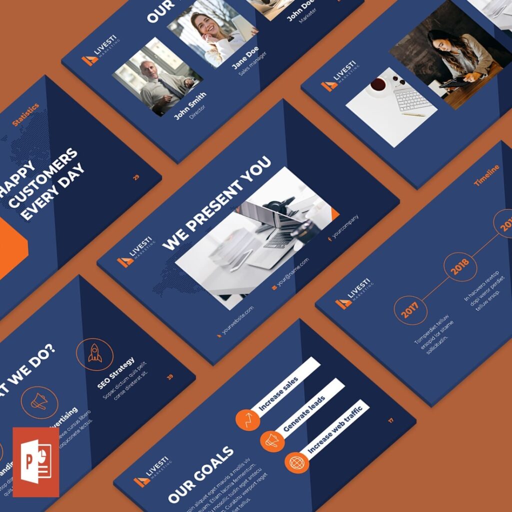 Marketing Agency PowerPoint Presentation Template – MasterBundles