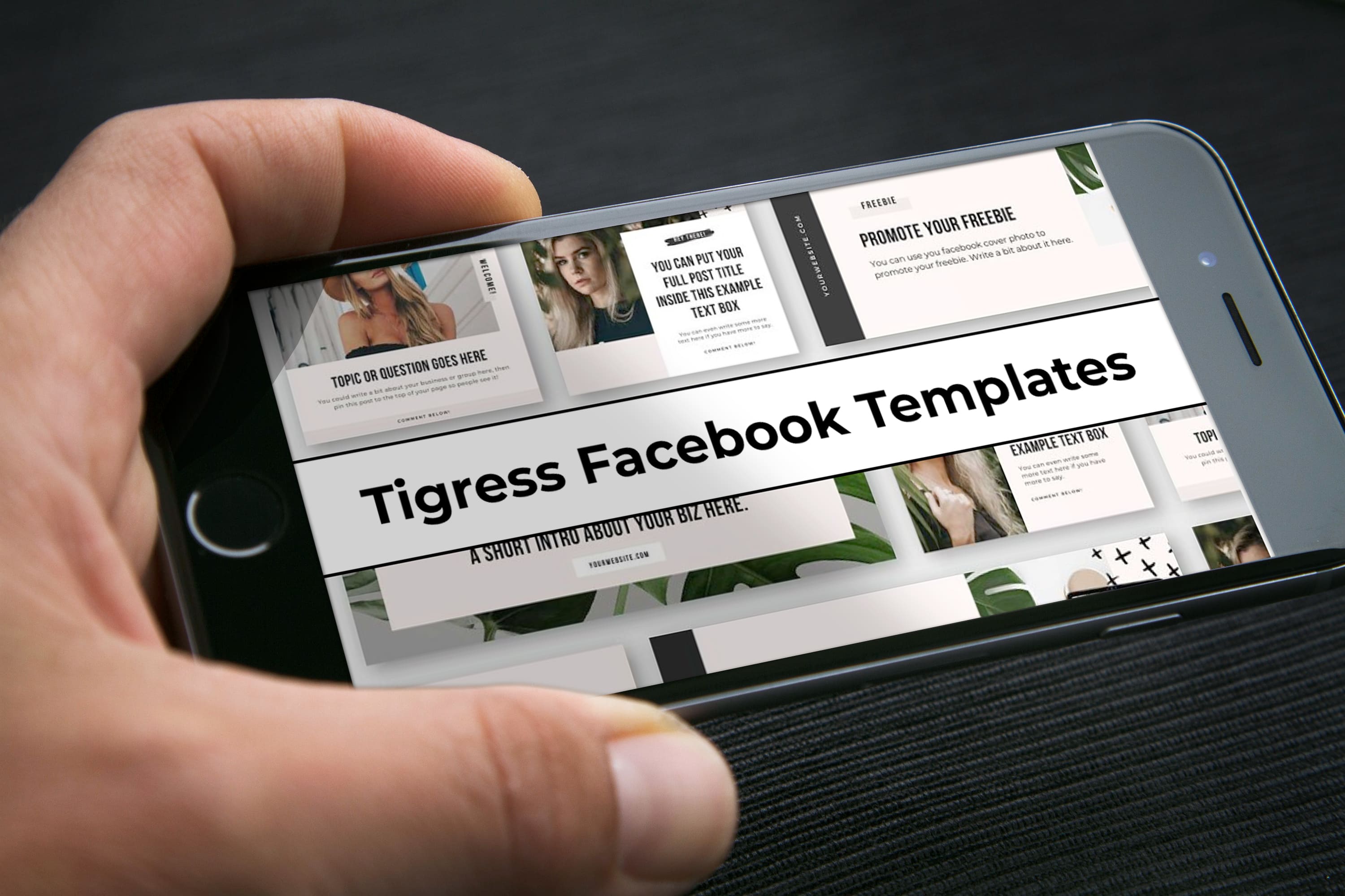 Mobile option of the Tigress Facebook Templates.