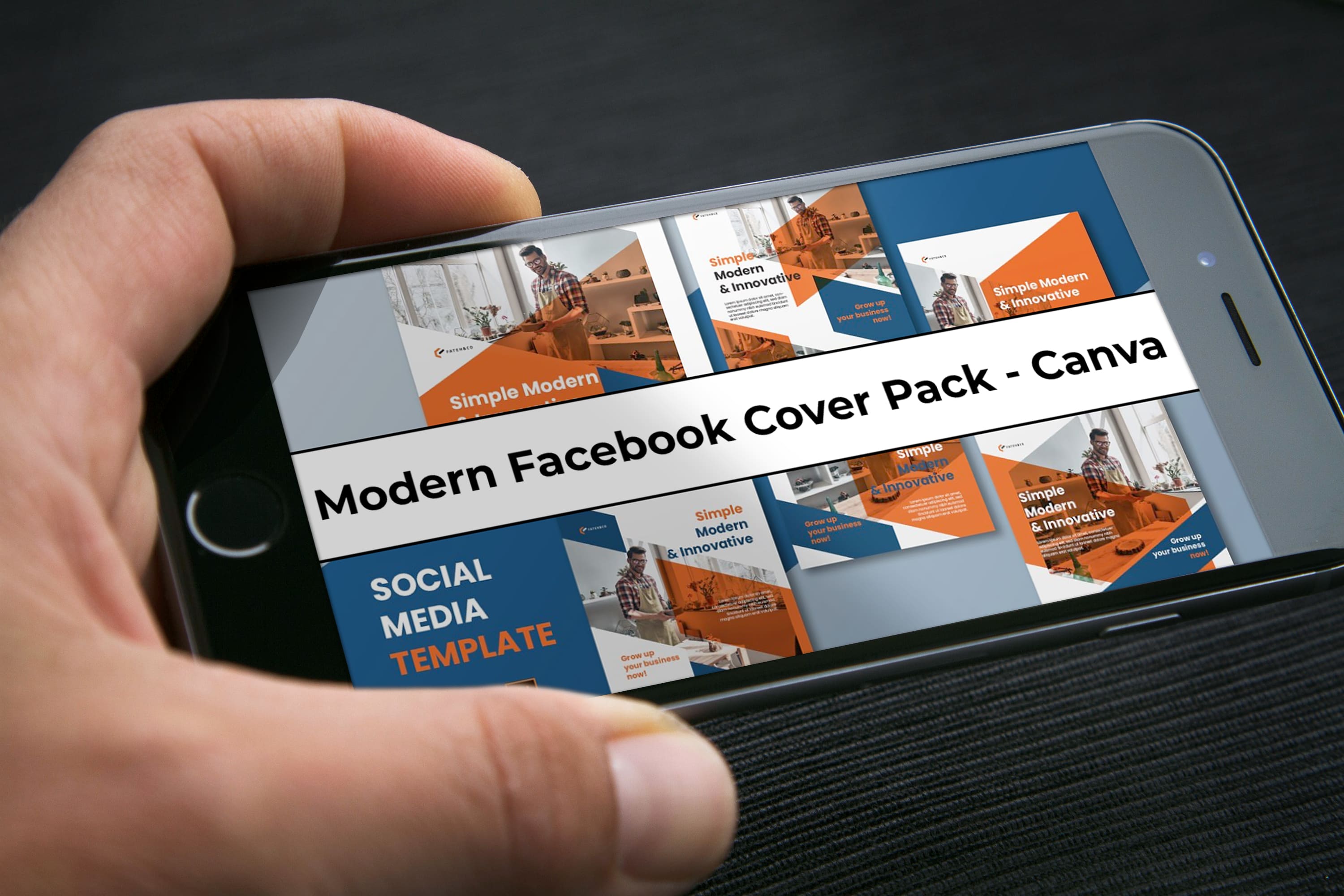 Mobile option of the Social Media Template.